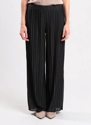 Pantalon drept elasticitate mărime normală negru LEO & UGO femme