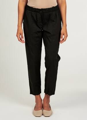 Pantalon slim talie înaltă talie înaltă negru LA FEE MARABOUTEE femeie