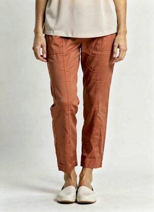 Pantalon slim talie înaltă talie înaltă portocalie LA FEE MARABOUTEE femeie