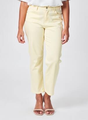 Pantalon 7/8 țesătură poplin mărime normală galben ANTONELLE femeie