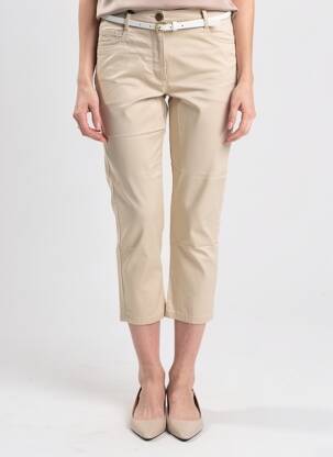 Pantalon trei sferturi țesătură poplin mărime normală bej BETTY BARCLAY femeie