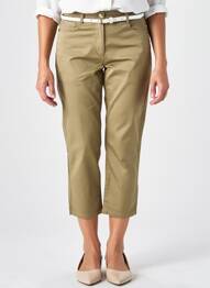 Pantalon trei sferturi elasticitate mărime normală verde BETTY BARCLAY femme