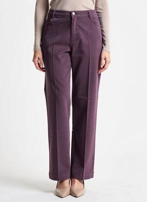 Pantalon drept elasticitate mărime normală violet WALTRON femeie