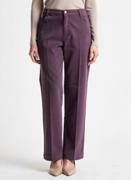Pantalon drept elasticitate mărime normală violet WALTRON femeie