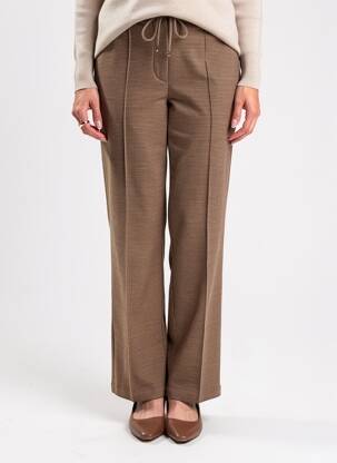 Pantalon drept elasticitate mărime normală maro TELMAIL femeie
