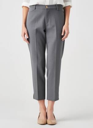 Pantalon trei sferturi elasticitate mărime normală gri WALTRON femeie