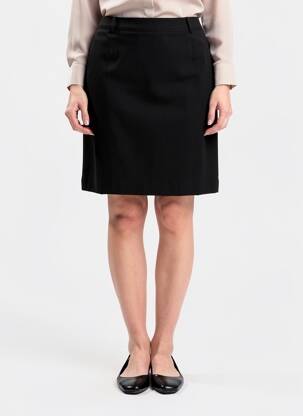 Fustă midi căptușeală textilă negru BRANDTEX femme