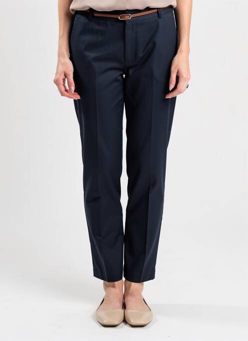 Pantalon chino închidere cu fermoar sub clapetă cu nasturi mărime normală albastru B.YOUNG femme