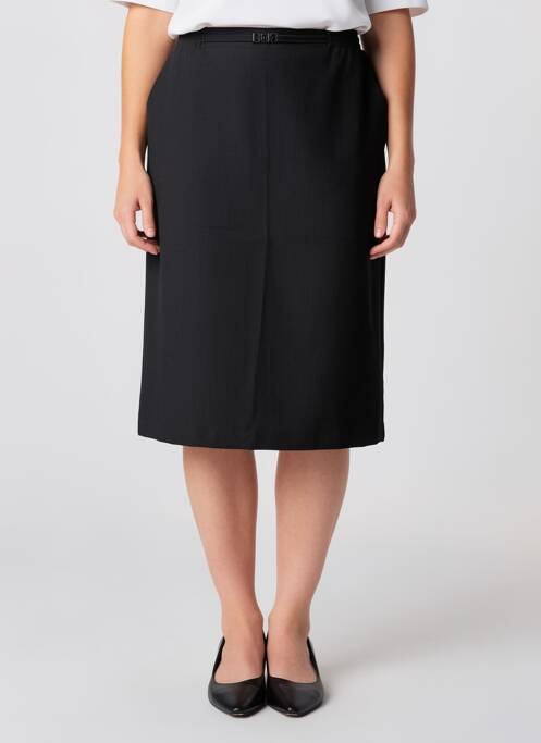 Fustă midi căptușeală textilă negru BRANDTEX femme