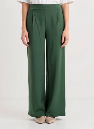 Pantalon larg buzunare mărime normală verde B.YOUNG femeie