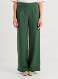 Pantalon larg buzunare mărime normală verde B.YOUNG femeie