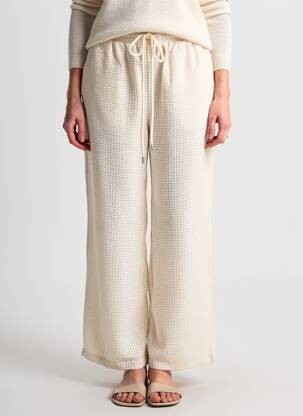Pantalon larg mărime normală mărime normală bej LILI SIDONIO femme