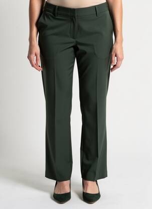 Pantalon chino închidere cu fermoar sub clapetă cu nasturi mărime normală verde TEDDY SMITH femeie