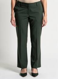 Pantalon chino închidere cu fermoar sub clapetă cu nasturi mărime normală verde TEDDY SMITH femme