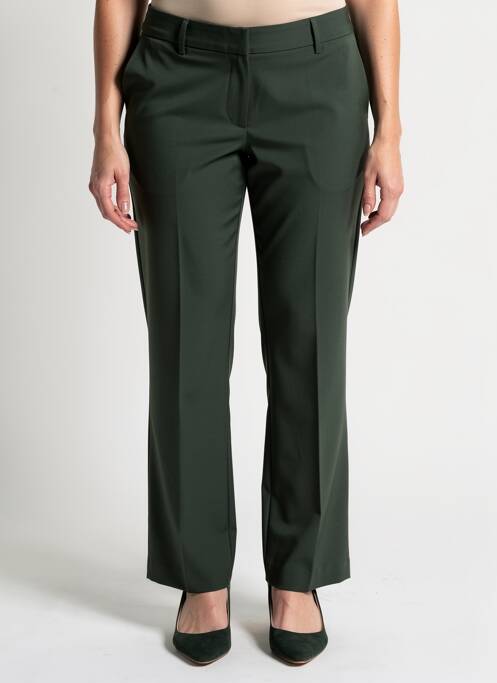 Pantalon chino închidere cu fermoar sub clapetă cu nasturi mărime normală verde TEDDY SMITH femme