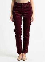 Pantalon slim elasticitate mărime normală roșu LCDN femme