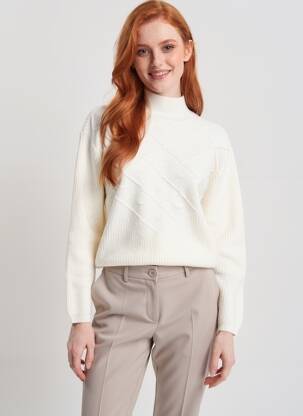 Pulover elasticitate mâneci lungi bej KAFFE femeie