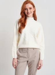 Pulover elasticitate mâneci lungi bej KAFFE femme