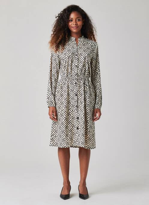 Rochie scurtă mâneci lungi mâneci lungi bej EGO femme