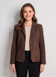 Sacou buzunare maro HALOGENE femme