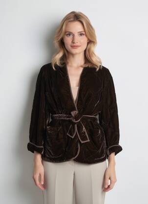Jachete casual finisaj interior dublat maro JOHANNA PARIS femeie