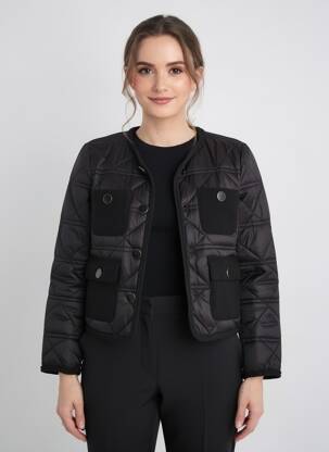 Geacă matlasată buzunare fără glugă negru BETTY BARCLAY femme