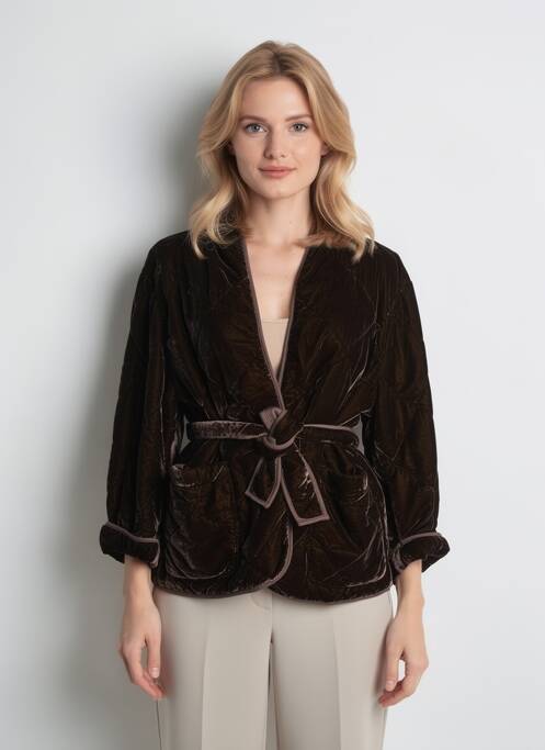 Jachete casual finisaj interior dublat maro JOHANNA PARIS femme