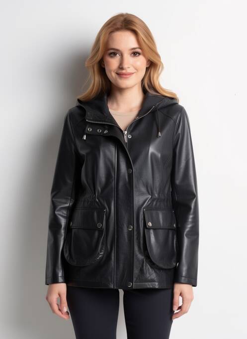 Geacă din piele buzunare negru NOUHAILA CUIR femme