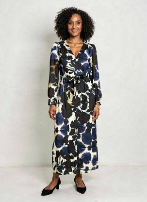 Rochie lungă mâneci lungi mâneci lungi negru LA FEE MARABOUTEE femeie