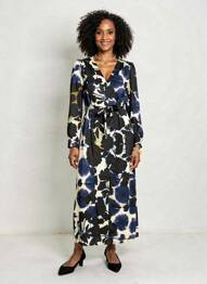Rochie lungă mâneci lungi mâneci lungi negru LA FEE MARABOUTEE femeie