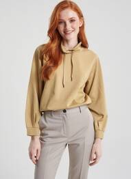 Hanorac cu glugă mâneci lungi mâneci lungi bej BRANDTEX femme