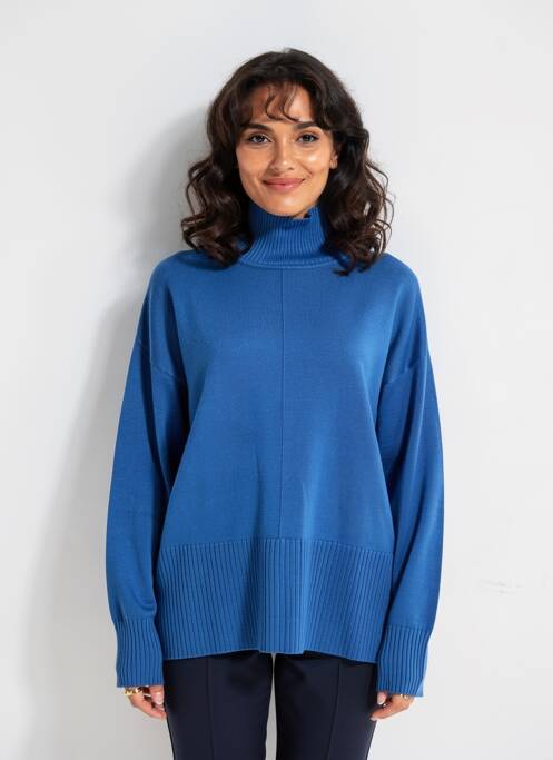 Pulover cu guler înalt mâneci lungi mâneci lungi albastru JENSEN femme