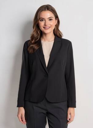 Sacou finisaj interior deformat negru TUZZI femme