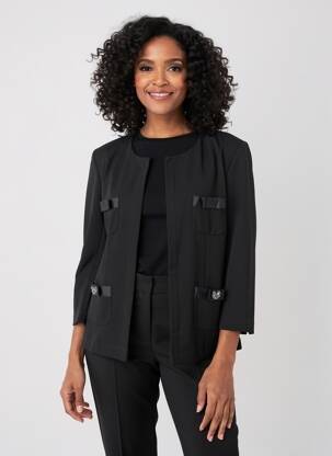 Jachete elegante guler rotund negru BETTY BARCLAY femeie