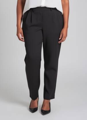 Pantalon drept țesătură poplin mărime normală negru KAFFE femeie