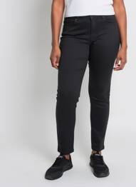 Blugi cu croială slim elasticitate talie înaltă negru JENSEN femme
