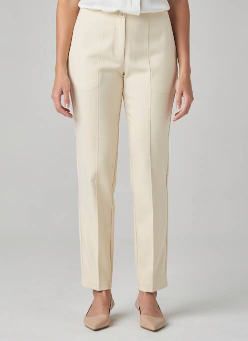 Pantalon slim elasticitate talie înaltă bej BETTY BARCLAY femme