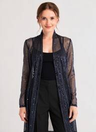 Jachete casual croială cambrată albastru JOY'S PARIS femme