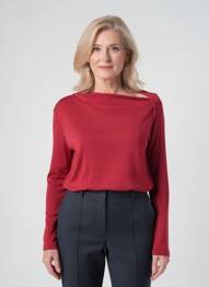 Tricou mâneci lungi mâneci lungi roșu SWEEWË femme