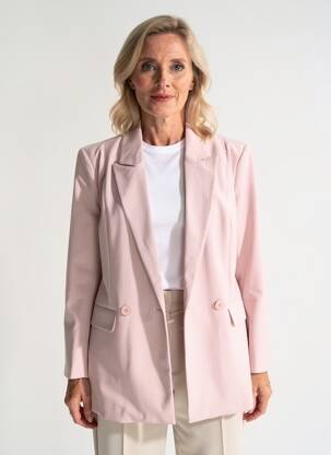 Sacou finisaj interior dublat roz LULUMARY femeie