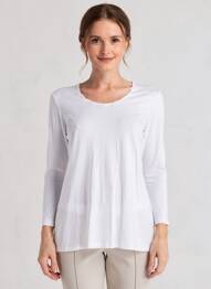 Top țesătură jersey mâneci lungi alb GELCO femme