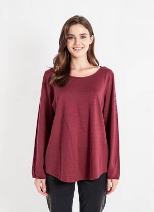 Top elasticitate mâneci lungi roșu LE PETIT BAIGNEUR femme