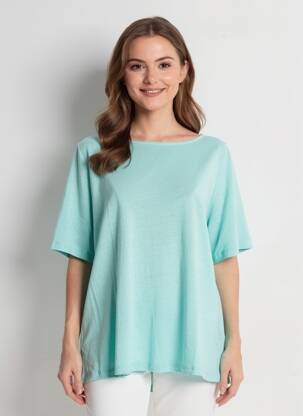 Tricou elasticitate mâneci scurte albastru YEST femme