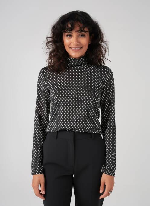 Top imprimeu fantezie mâneci lungi negru YEST femme