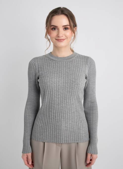 Top elasticitate mâneci lungi gri YESTA femme
