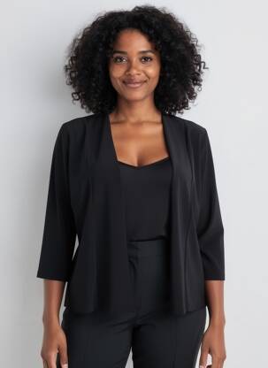 Jachete casual croială cambrată negru GEVANA femme
