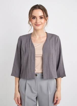 Jachete casual croială dreaptă gri GEVANA femme