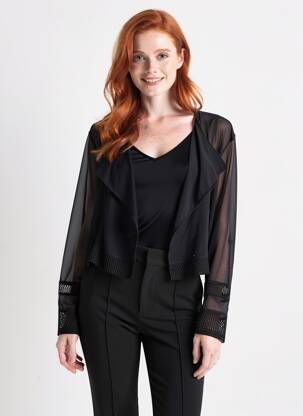 Bolero guler rotund negru 3322 femeie