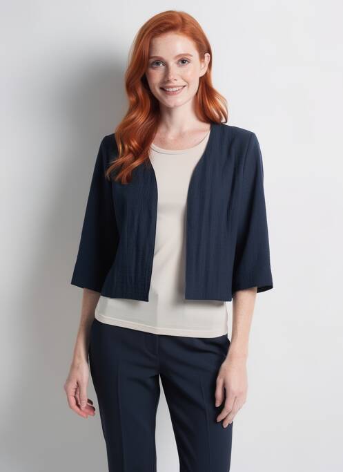 Bolero țesătură crep albastru GEVANA femme