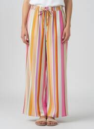 Pantalon larg țesătură crep mărime normală portocaliu ESQUALO femme